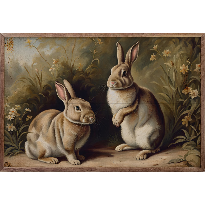 *vintage rabbit ❀ ダークグレーのお耳と尻尾 可愛い ウサちゃん August Grove® Vintage Bunny Pair | Wayfair
